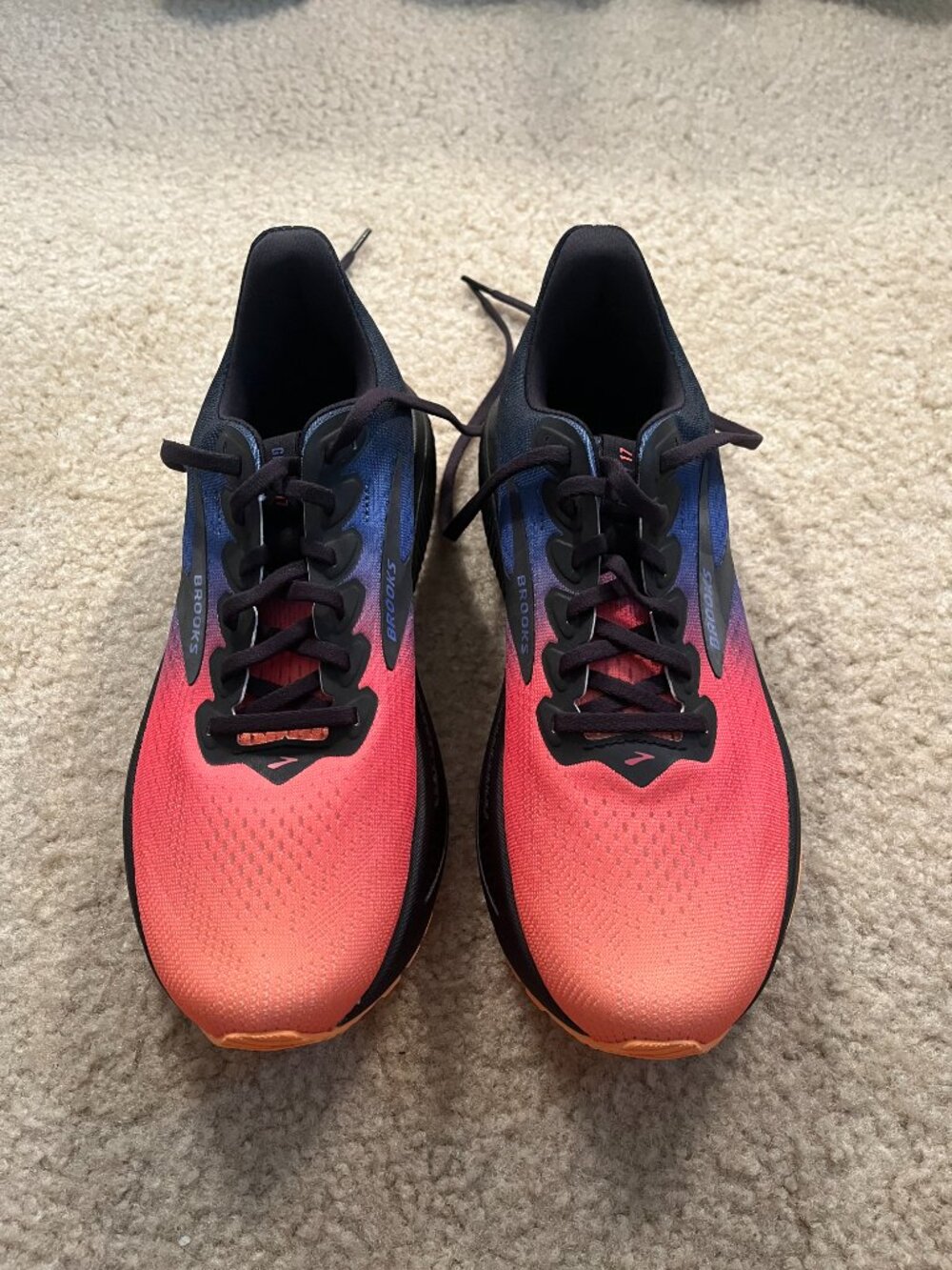 NWOB Brooks Ghost 17 • Size 9.5 • Night / Blue / Papaya - Picture 2 of 7